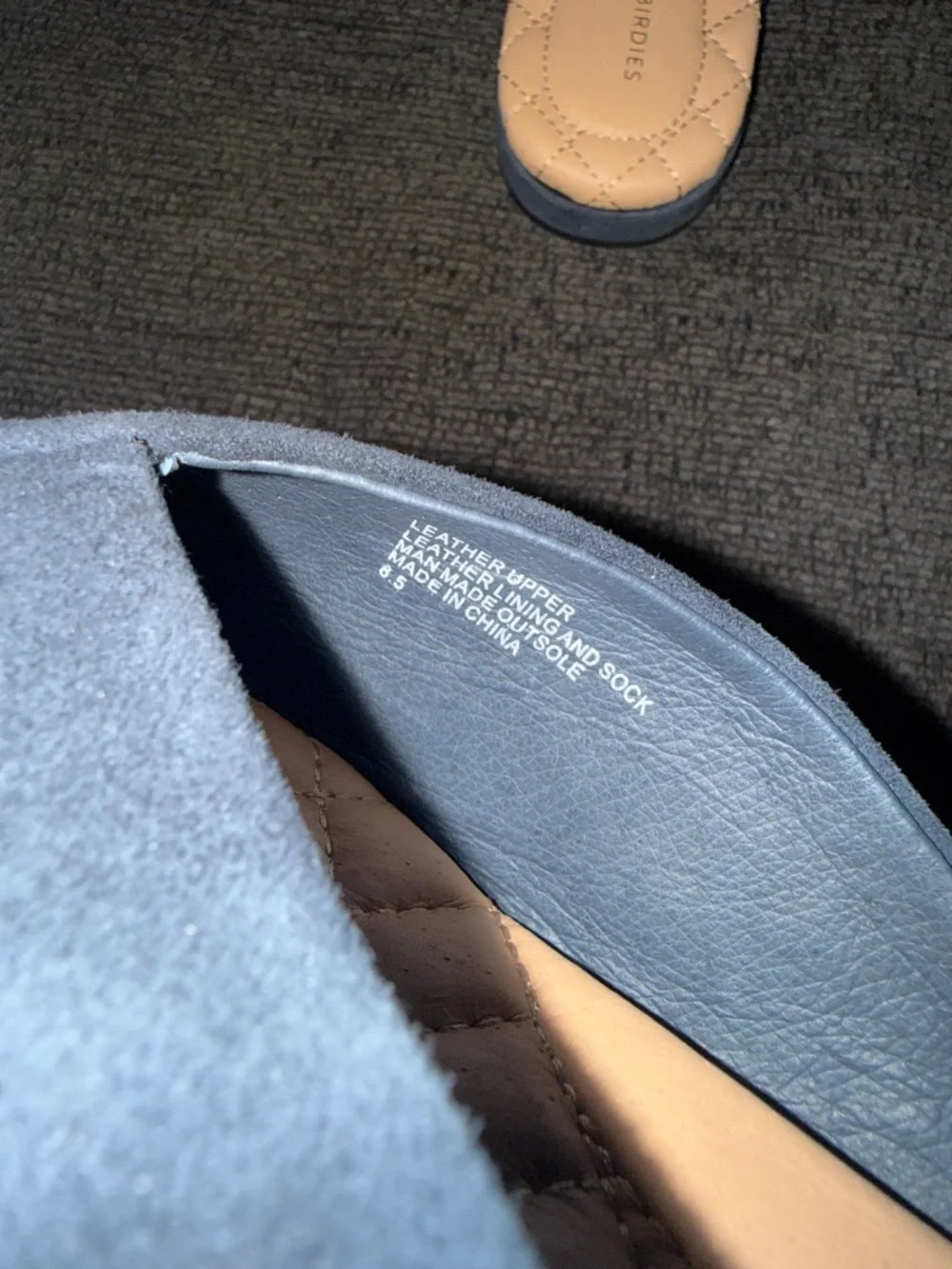 Birdies Midnight Blue Suede Swan Mules Size 8.5 - Picture 6 of 8